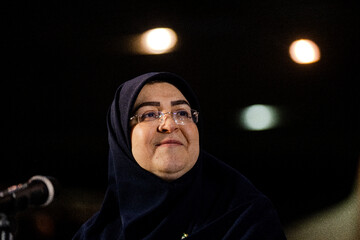 نشست خبری فاطمه مهاجرانی، سخنگوی دولت در باغ‌ موزه دفاع مقدس