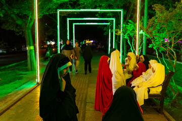 جشن نور تهران به مناسب عید قربان در بلوار کشاورز