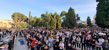 برگزاری نماز عید سعید قربان در مسجد الاقصی با حضور ۱۴۰ هزار فلسطینی
