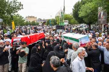 تشییع پیکر شهیده اعظم سراجی نژاد و حجت الاسلام والمسلمین عباس ظهیری - قم