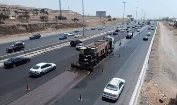 آغاز روکش آسفالت اتوبان تهران-کرج-قزوین