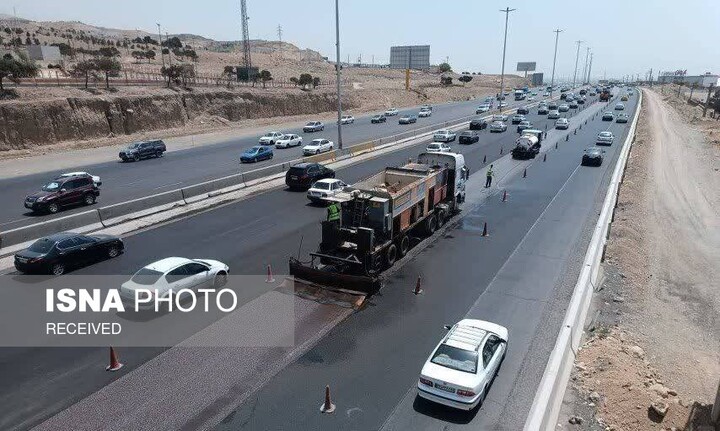 آغاز روکش آسفالت اتوبان تهران-کرج-قزوین