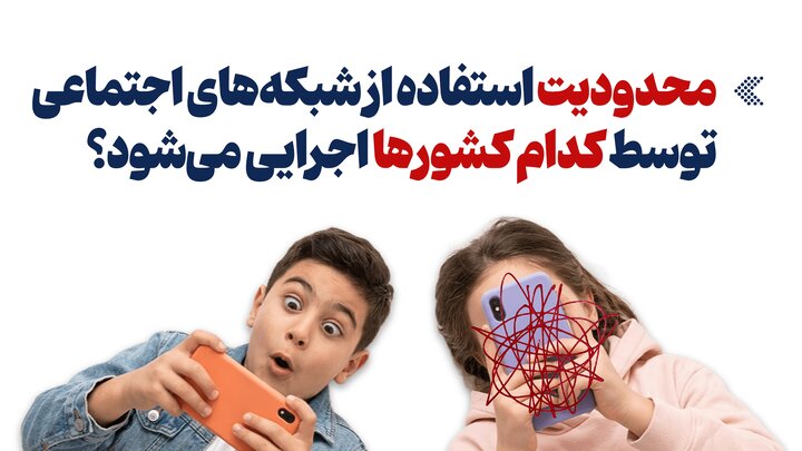 اینفوگرافیک/ ممنوعیت استفاده از شبکه‌های اجتماعی توسط کدام کشورها اجرایی می‌شود؟