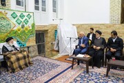 دیدار رئیس دفتر رئیس‌جمهور با آیت‌الله‌  شبیری زنجانی