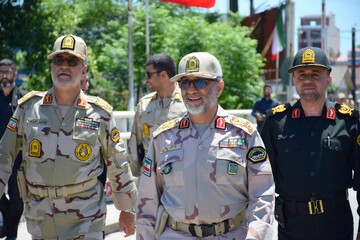 دیدار جانشین فرمانده انتظامی کشور و فرماندهان مرزبانی ایران و آذربایجان در گذرگاه مرزی آستارا
