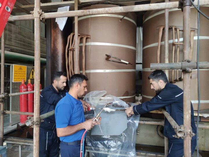 احیای ترانسفورماتور ۲۰۰ مگاولت آمپری نیروگاه شهید سلیمانی کرمان توسط متخصصان البرز