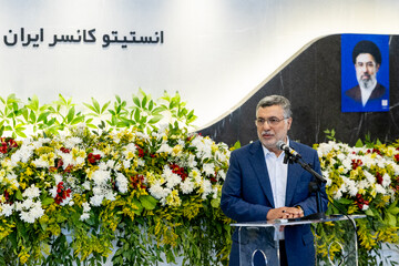سخنرانی محمدرضا ظفرقندی، وزیر بهداشت در آیین بهره‌برداری از انستیتو کانسر مجتمع بیمارستانی امام خمینی (ره)