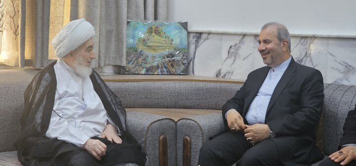 دیدار سفیر ایران در عراق با چند تن از مراجع عظام، علما و امام جمعه نجف 