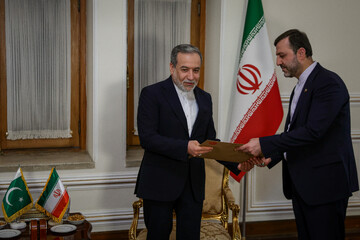 دیدار سیدمحسن نقوی وزیر کشور پاکستان، وزیر کشور پاکستان با سیدعباس عراقچی، وزیر امورخارجه ایران