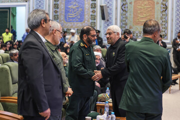 صادق آهنگران در بزرگداشت سپهبد شهید محمد پاکپور - حرم مطهر رضوی