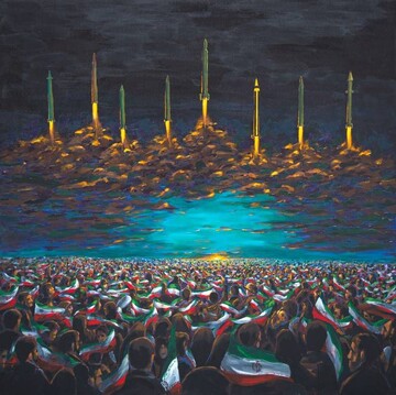 رونمایی از اثر جدید هنری در شب موشکی ایران