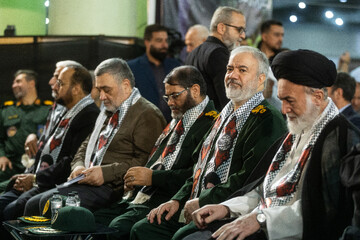سردار علی فدوی، مشاور فرمانده کل سپاه در مراسم گرامیداشت اولین سالگرد شهادت سپهبد پاسدار شهید حسین سلامی