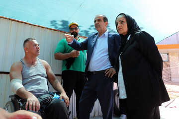 حضور مهران تیشه گران رئیس فدراسیون در اردوی تیم ملی پارادوومیدانی - کرمانشاه