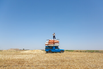 آیین جشن خرمن در روستای شفیع آباد- نیشابور