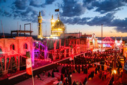 آیین تعویض پرچم حسینیه اعظم زنجان