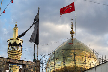 تعویض پرچم حسینیه اعظم زنجان