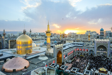 آیین سنتی اذن عزای امام حسین (ع) در حرم مطهر رضوی