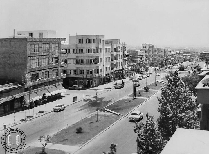 عکس/ نمایی از «بلوار نواب و میدان جمهوری» در سال ۱۳۴۳