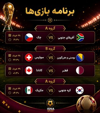 برنامه بازی‌های امشب و بامداد جام جهانی ۲۰۲۶/ آغاز دور دوم