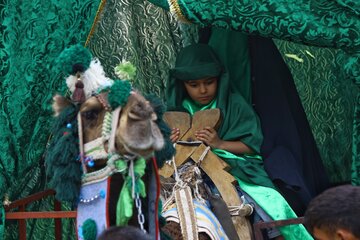 مراسم نمادین ورود کاروان امام حسین (ع) به کربلا - شهرستان بهار