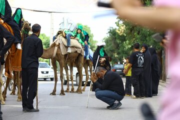 مراسم نمادین ورود کاروان امام حسین (ع) به کربلا - شهرستان بهار
