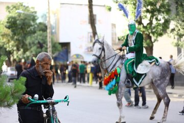 مراسم نمادین ورود کاروان امام حسین (ع) به کربلا - شهرستان بهار