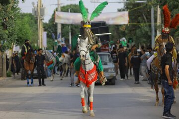 مراسم نمادین ورود کاروان امام حسین (ع) به کربلا - شهرستان بهار