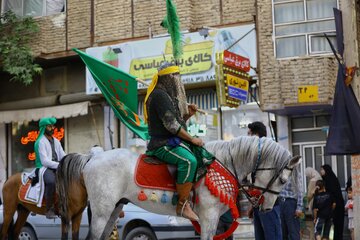 مراسم نمادین ورود کاروان امام حسین (ع) به کربلا - شهرستان بهار