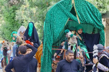 مراسم نمادین ورود کاروان امام حسین (ع) به کربلا - شهرستان بهار