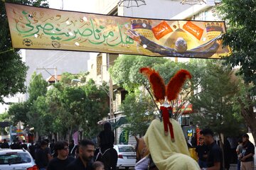 مراسم نمادین ورود کاروان امام حسین (ع) به کربلا - شهرستان بهار
