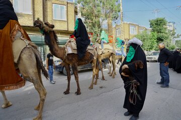 مراسم نمادین ورود کاروان امام حسین (ع) به کربلا - شهرستان بهار