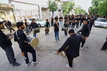 مراسم نمادین ورود کاروان امام حسین (ع) به کربلا - شهرستان بهار