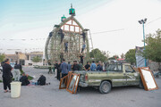 آیین نخل بندی روستای «خورمیز عُلیا» - مهریز