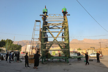 آیین نخل بندی روستای «خورمیز عُلیا» مهریز-یزد
