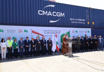 صادرات نخستین محموله از لبنان به عربستان