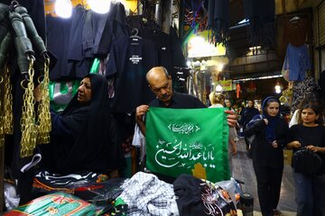 سیاه‌پوشی بازار همدان در ماه محرم