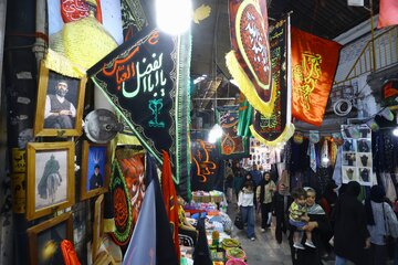 سیاه‌پوشی بازار همدان در ماه محرم