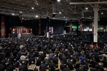 برپایی دومین شب عزای حسینی در جوار محل عروج قائد شهید