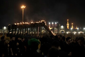 آیین سنتی "مشعل گردانی" شب تاسوعا - مشهد