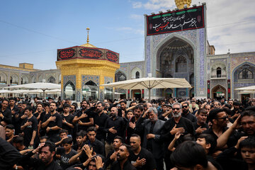 مراسم عزاداری تاسوعای حسینی در حرم مطهر رضوی