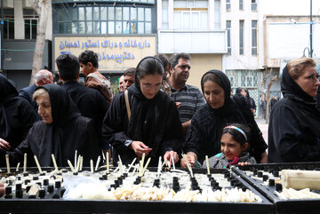 آئین سنتی شمع گردانی در روز تاسوعا - اردبیل