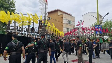 عاشورای حسینی در نور؛ اجتماع عزاداران و طنین نوای «یا حسین» در شهر