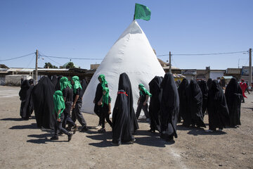 مراسم سنتی خیمه سوزان ظهر عاشورا - قزوین