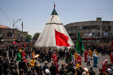 مراسم سنتی خیمه سوزان ظهر عاشورا - تهران