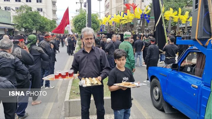 عاشورای حسینی در نور؛ اجتماع عزاداران و طنین نوای «یا حسین» در شهر