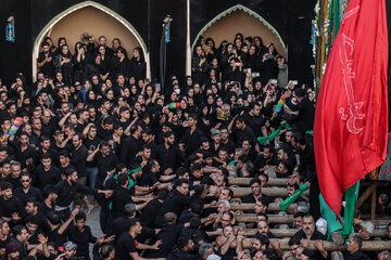 آیین نخل برداری عصر عاشورا حسینیه «شاه‌ ابوالقاسم» - یزد