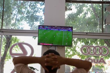 تماشای مسابقه فوتبال ایران و مصر - بجنورد
