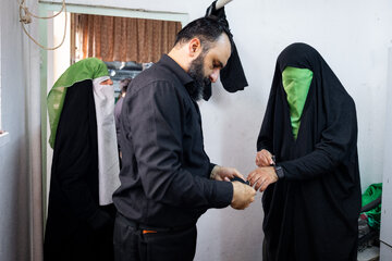 مراسم تعزیه خوانی دوازدهم محرم در حسینیه کرمانی های مشهد