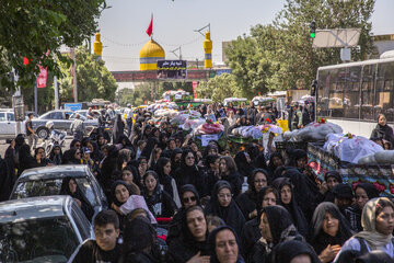 تشییع نمادین شهدای کربلا توسط زنان بنی‌اسد - قزوین⁩