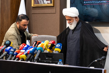 آیت‌الله علی‌اکبر رشاد، رئیس پژوهشگاه فرهنگ و اندیشه اسلامی در آیین افتتاحیه نخستین همایش بین‌المللی «مکتب امام مجاهد شهید»